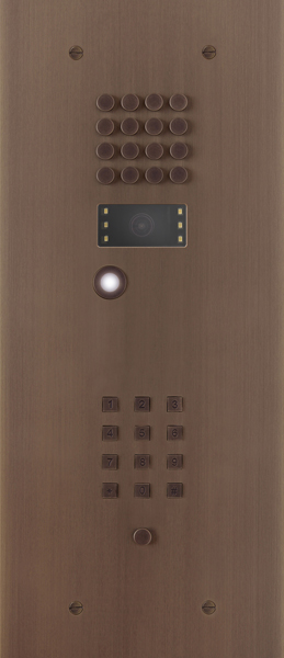 Wizard Bronze rustic IP 1 button small, keypad and color cam